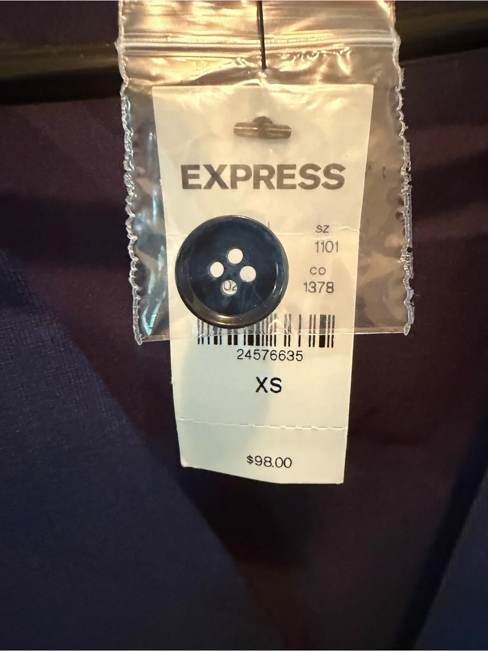 Express Men's Navy Blue Suit Vest size Xs